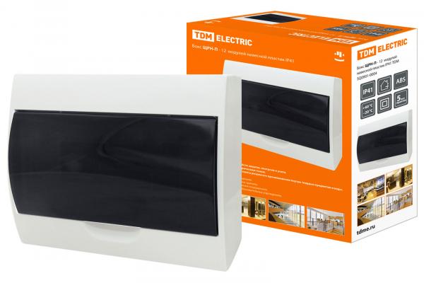 Бокс навесной TDM ЩРН-П-12  IP40 пластик
