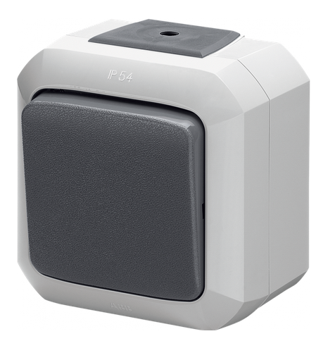 Переключатель одноклавишный ABB Variant+ IP54 серый