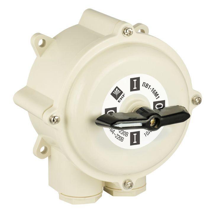 Выключатель пакетный 1-кл. 40А IP56 ПВ3-40 М1 пл. беж. EKF pv-3-40-4