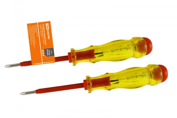 Отвертка-пробник TDM (индикатор) с комбинированным жалом 160 мм, 100-500В серия ЭкспертЭлектрик