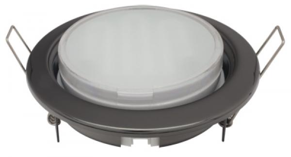 Светильник точечный Ecola GX53 H4 220V GX53 встраиваемый потолочный 38*106 черненый хром   FB53H4ECB