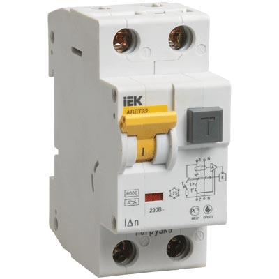 Дифференциальный автомат  2П  10А   30мА  IEK  АВДТ-32  характеристика С