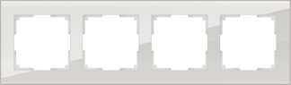 Werkel  Favorit Дымчатый Рамка 4-местная стекло WL01-Frame-04 a030788