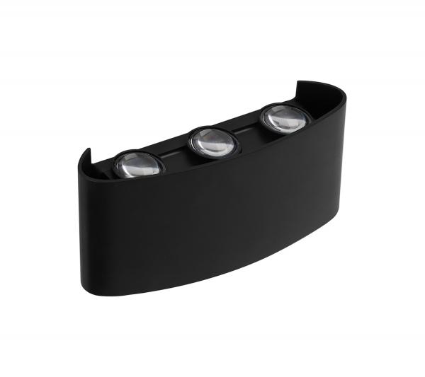 .Jazzway PWL-80160 6w 4000K BL 230V IP44 поликарбонат  черный 158х40х95