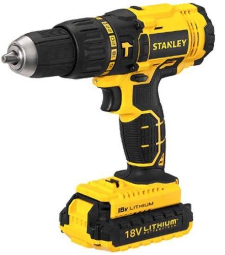 Шуруповерт аккумуляторный 18В, 45Нм, ударная 2 аккумулятора (Li-Ion)*2а/ч, в кейсе // Stanley SCH201D2K