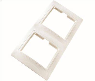 TDM  Таймыр  Белый  Рамка 2-местная вертикальная SQ1814-0025