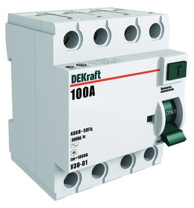 Устройство защитного отключения  4П  40А  30мА  DEKraft  тип АС  6кA