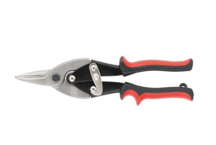 Ножницы по металлу, 250 мм, пряморежущие, обрезиненные  рукоятки MATRIX