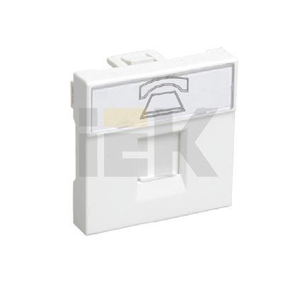 IEK  Праймер  Розетка  Белый  ТФ RJ-11 категория3, 2 модуля РКФ-20-00-П  CKK-40D-RT2-K01