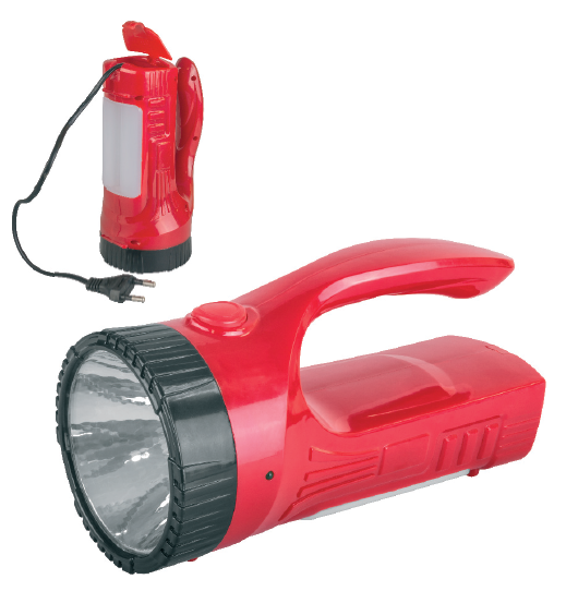 Фонарь светодиодный Navigator NPT-SP17-ACCU 71 599 прожектор/кемпинг 3 режима 1Вт+12LED, 130лм, аккумулятор 4V0.75Ah, прямая зарядкака 220V, красный пластик, IP33