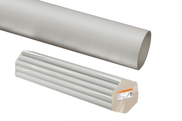 Труба ПВХ 50мм жесткая гладкая легкая серая TDM(21м)